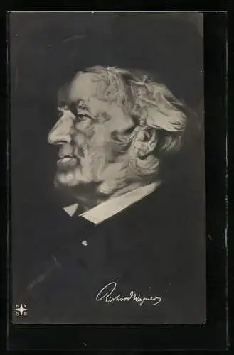 AK Musiker Richard Wagner geformt aus seinen Helden, Metamorphose