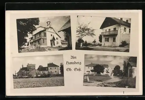 AK St. Johann am Wimberg, Hansberg, Kirche, Ortsansichten, Strassenpartien