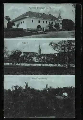 AK Kastner-Pupping, Kloster, Ruine Schaumburg, Gebäudeansicht