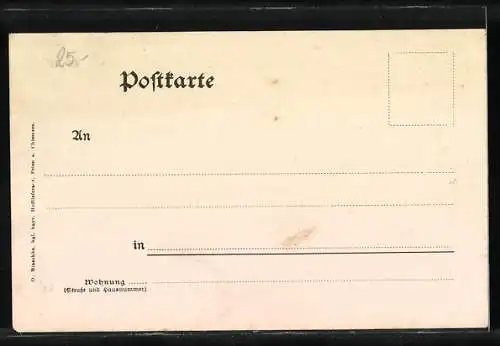 AK Pasching /Ob.-Oesterr., Creislerei & Kunstmehrverschleis v. Karl Daitsch, Volksschule, Strassenpartie