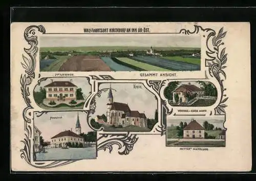 AK Kirchdorf am Inn, Mitters Handlung, Pfarrhof und Kirche, Marienhof