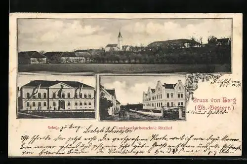 AK Ansfelden, Berg, Landesackerbauschule Ritzlhof, Ansicht der Schule