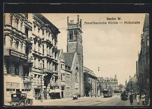 AK Berlin-Schöneberg, Amerikanische Kirche in der Motzstrasse