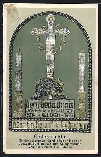 AK Hardisleben, Nagelung zum Gedenken an gefallene Soldaten, Kriegshilfe