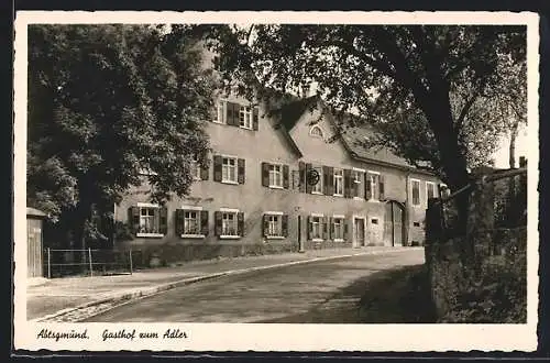 AK Abtsgmünd, Gasthof zum Adler mit Strassenpartie
