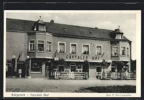 AK Körperich, Hotel Gaytaler Hof mit Cafe-Terrasse
