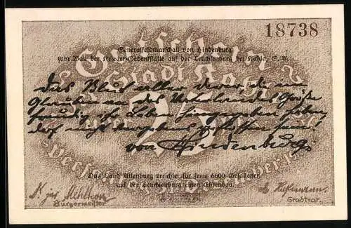 Notgeld Kahla /SA, 25 Pfennig, Fliegeraufnahme der Leuchtenburg