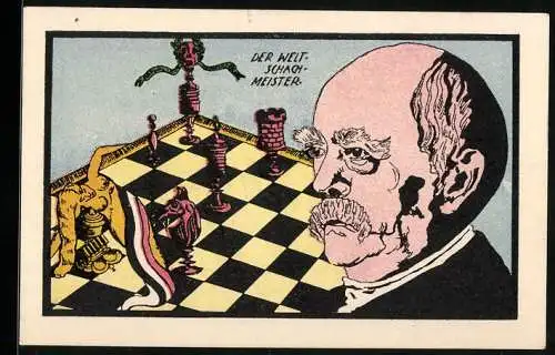 Notgeld Stroebeck 1921, 1 /2 Mark, Der Welt-Schach-Meister
