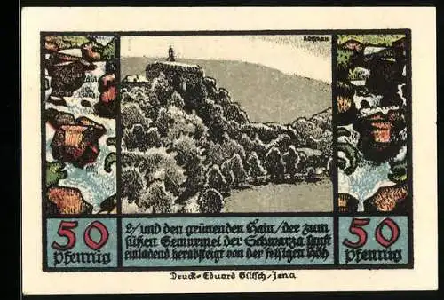 Notgeld Schwarzburg im Thür. Wald 1922, 50 Pfennig, Der grünende Hain