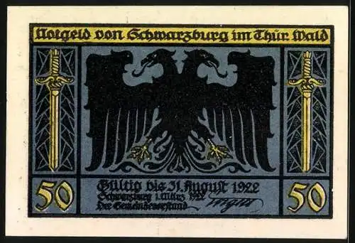 Notgeld Schwarzburg im Thür. Wald 1922, 50 Pfennig, Der grünende Hain