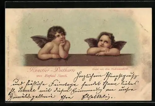 Künstler-AK Engel aus dem Madonnenbilde