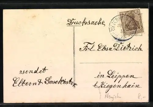 Präge-AK Glocken lassen das Neujahr erklingen