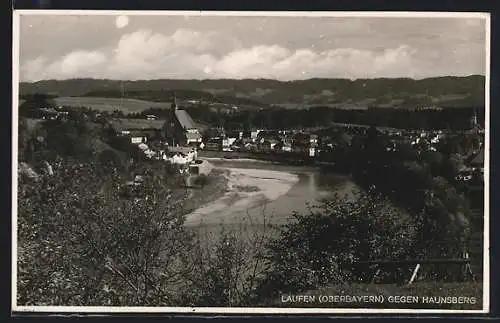 AK Laufen / Obb., Panoramablick von Westen, Arbisbichl