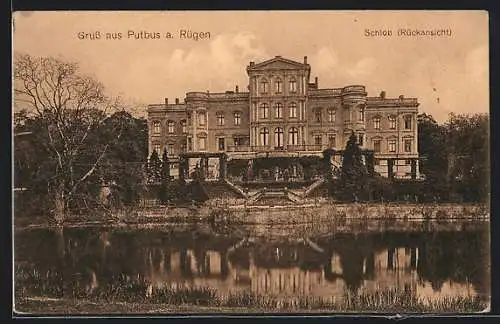 AK Putbus a. Rügen, Schloss in der Rückansicht