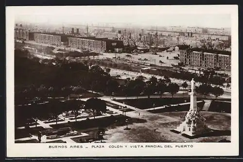 AK Buenos Aires, Plaza Colon y Vista Parcial del Puerto