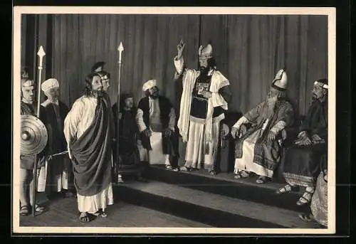 AK Stieldorf, Passionsspiele 1934, Christus vo dem Hohen Rat