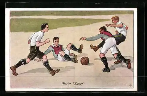 AK Männer spielen Fussball