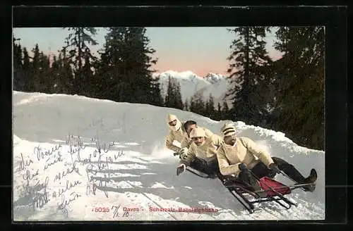 AK Davos, Schlittenfahrer in der Schatzalp-Bobsleighbahn