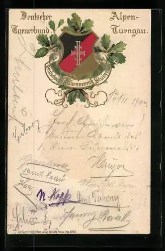 Präge-AK Alpen-Turngau, Deutscher Turnerbund, Wappen