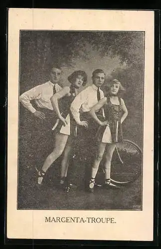 AK Margenta-Troupe, Fahrrad-Akrobaten