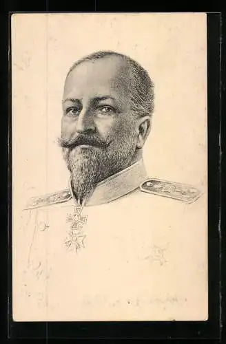 AK König Ferdinand I. von Bulgarien in Uniform