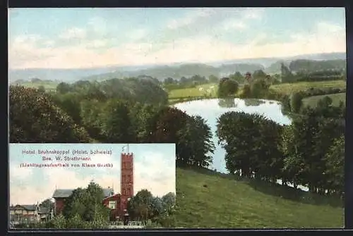 AK Bruhnskoppel /Holst. Schweiz, Hotel Bruhnskoppel, Uferpartie