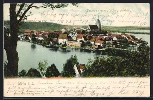 AK Mölln / Lauenburg, Panorama vom Heidberg gesehen