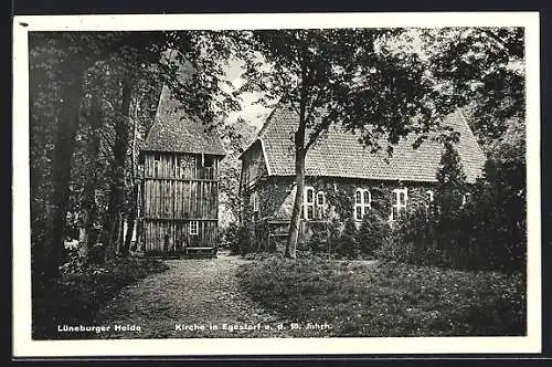 AK Egestorf /Lüneburger Heide, Die alte Holzkirche