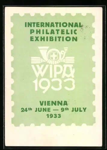 AK Wien, International Philatelic Exhibition 1933