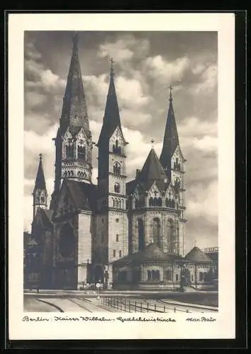 Foto-AK Max Baur: Berlin, Totalansicht der Kaiser Wilhelm-Gedächtniskirche