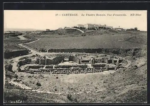 AK Carthage, le théâtre Romain, vue d` ensemble