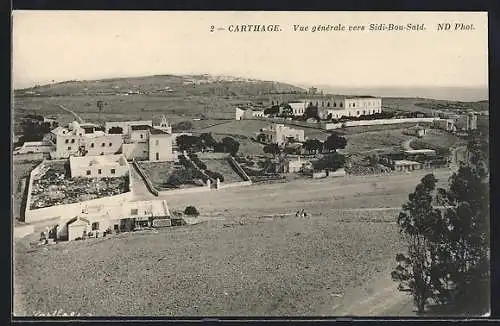 AK Carthage, Vue vers Sidi-Bou-Said