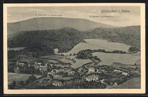 AK Görbersdorf i. Schles., Dr. Brehmer`s Heilanstalt und Dr. Römpler`s Sanatorium