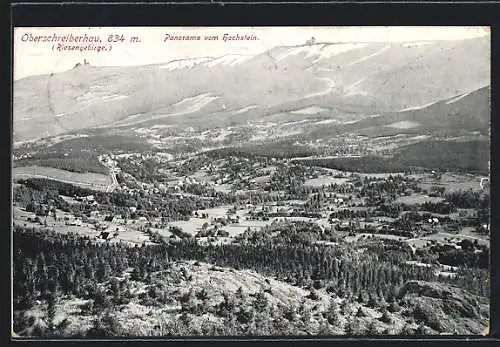 AK Oberschreiberhau /Riesengebirge, Panorama vom Hochstein
