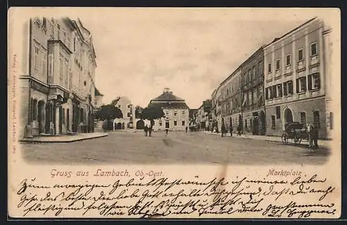 AK Lambach /Ob-Oest., Marktplatz