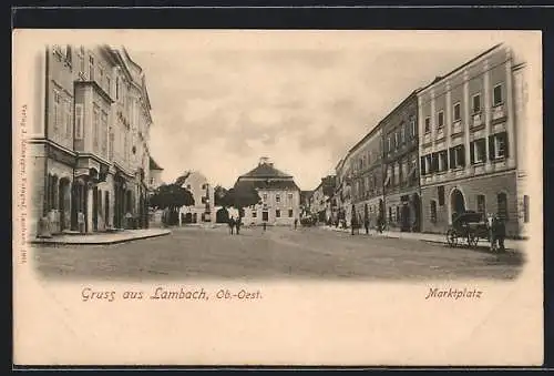 AK Lambach /Ob-Oest., Marktplatz