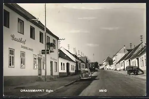 AK Drassmarkt, Strassenpartie mit Gasthof Gabriel Janits