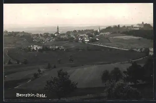 AK Bernstein /Bgld., Teilansicht mit Kirche