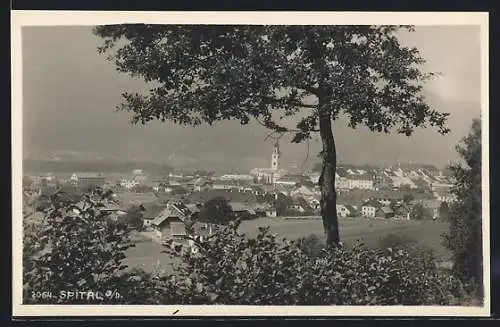 AK Spital an der Drau, Teilansicht mit Kirche