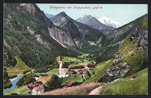 AK Heiligenblut /Kärnten, Kirche und Grossglockner
