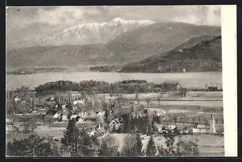 AK Krumpendorf a. Wörthersee, Teilansicht mit Kirche