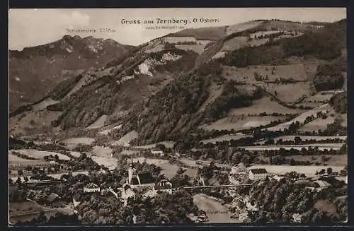 AK Ternberg, Teilansicht vom Bäckenspitz aus mit Schoberstein und Ennsfluss