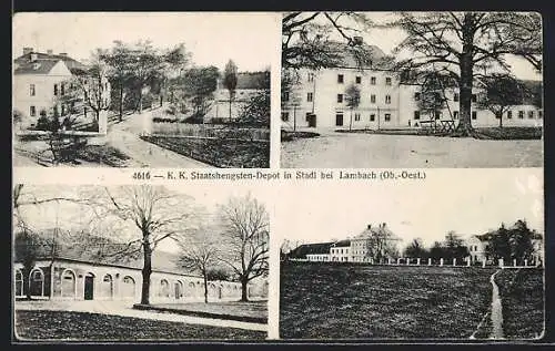 AK Stadl-Paura bei Lambach, K. K. Staatshengsten-Depot