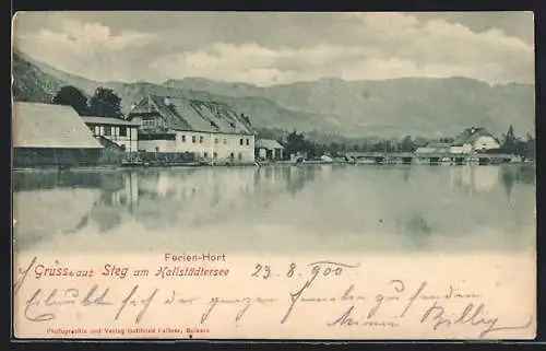 AK Bad Goisern, Steeg am Hallstädtersee, Ferien-Hort am Seeufer