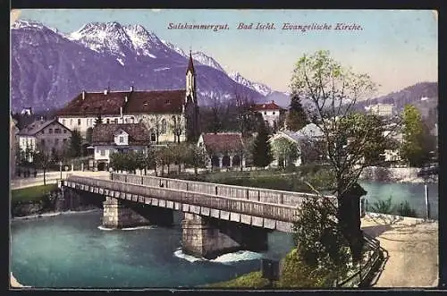 AK Bad Ischl, Blick zur Evangelischen Kirche