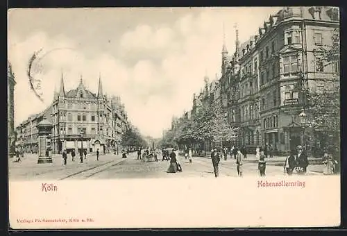 AK Köln-Neustadt, Hohenzollernring mit Passanten