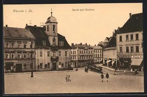 AK Wurzen i. Sa., Markt und Rathaus