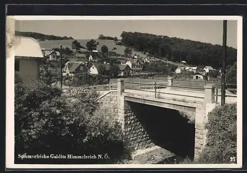 AK Gablitz, Himmelreich, Ortspartie an kleiner Flussbrücke