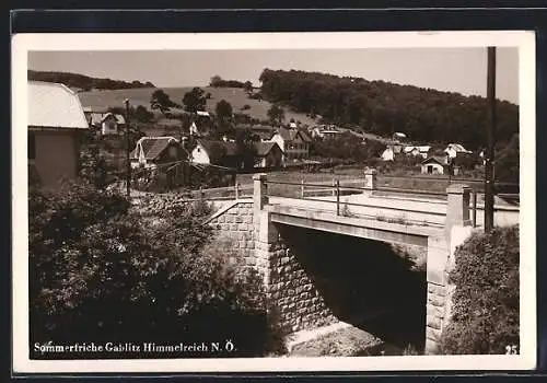 AK Gablitz, Himmelreich, Ortsansicht an der Flussbrücke