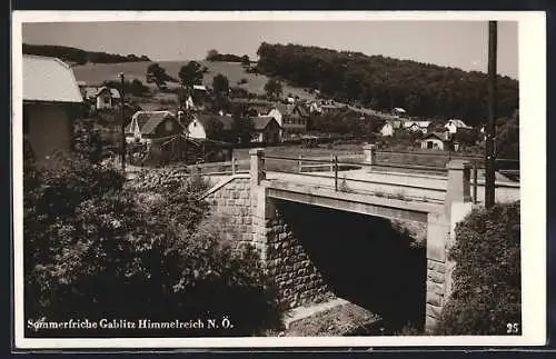 AK Gablitz, Himmelreich, Ortspartie an der Flussbrücke